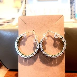 Artisan Twisted Green Hoops
